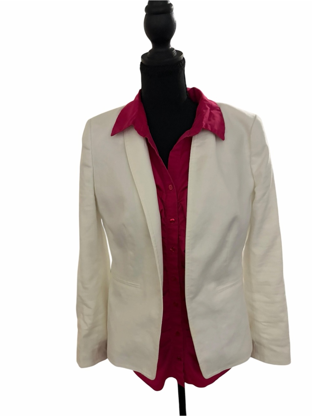 J. Crew white tailored open front blazer - classic career, office, and business